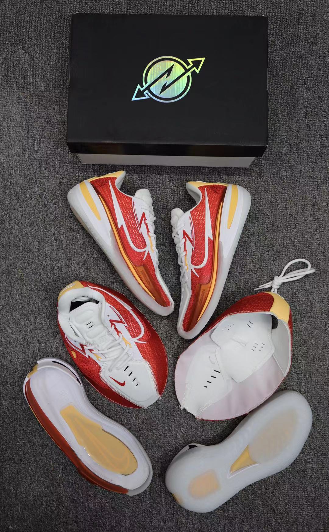 2021 Nike Air Zoom GT Cut Red Yellow White Basketball Shoes